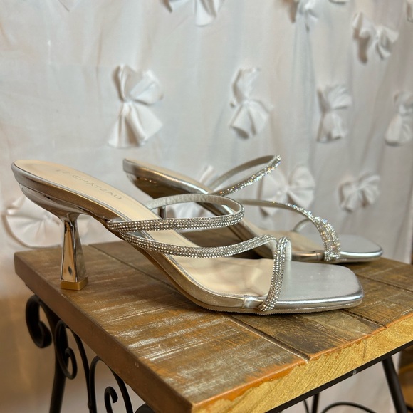 Le Chateau High Heel Sandal With Rhinestones - Picture 2 of 5